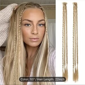 Blonde Braided Hair Extension